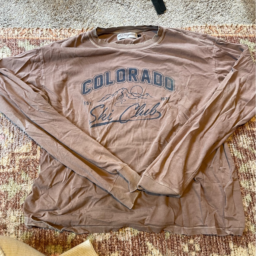 Colorado Ski Club Brown Long Sleeve Shirt